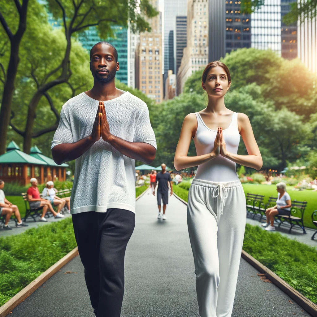meditazione camminata in città